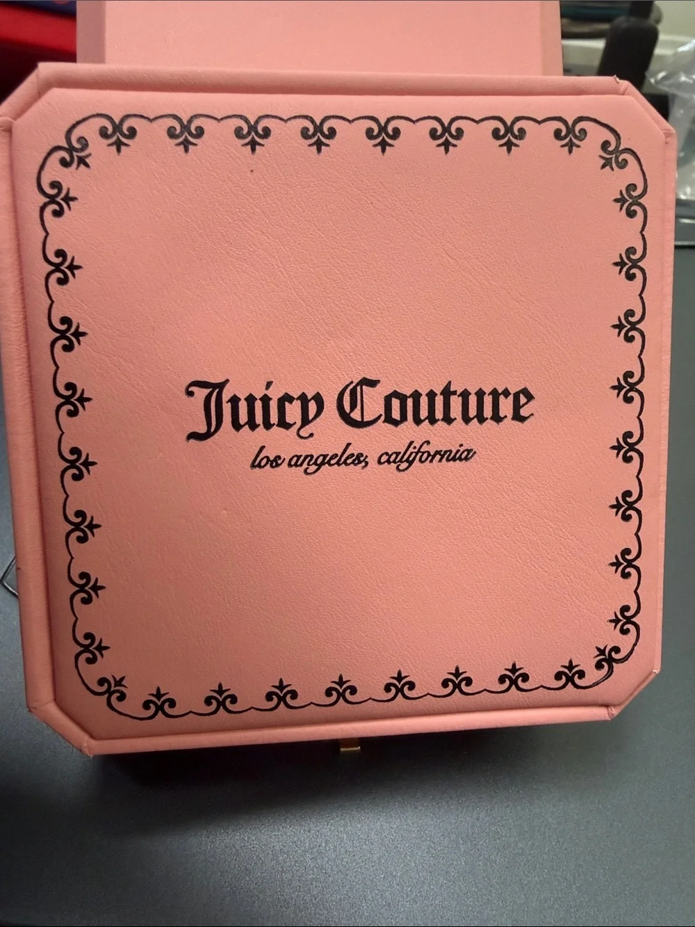 Juicy Couture Gold-Tone Watch with Pink Strap and Crystal Crown